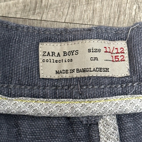 Zara Boys Youth 11/12 Large Shorts Chino Khakis Navy Blue Adjustable Stretch NWT - Picture 10 of 12